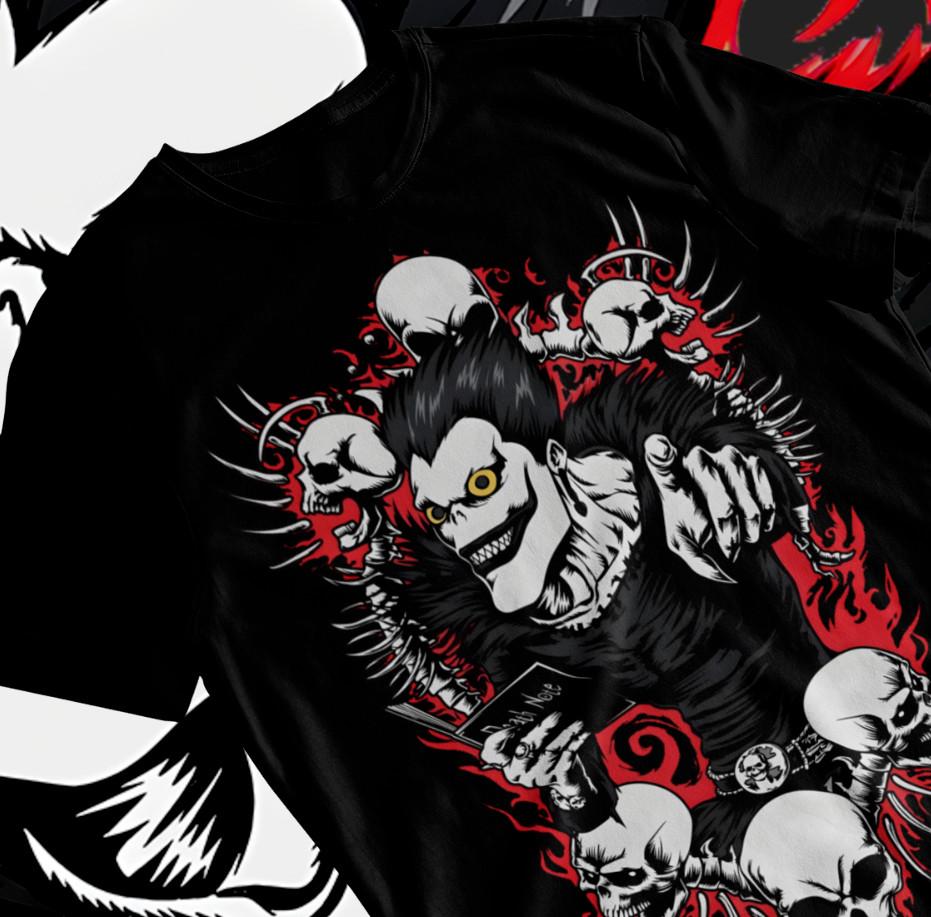 Death Note Ryuk T-shirt Manga Strip Kira L Anime Unisex Shirt Soft Tee All Sizes XXXL