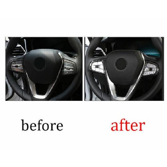 For BMW 3 Series 19-2022 Real Carbon Fiber Front Steering Wheel Frame Cover Trim