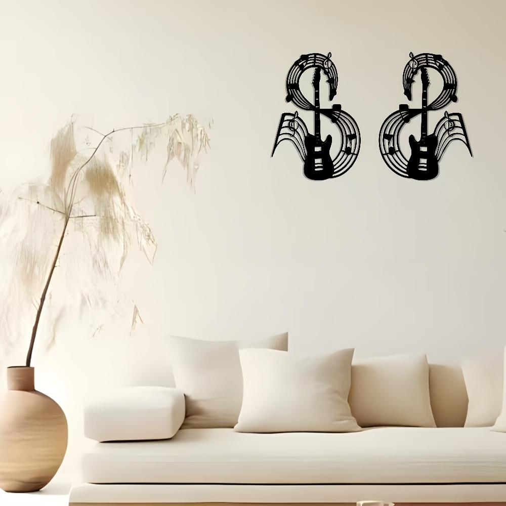 Iron Metal Pipa Wall Art, Musical Staff Decor, Minimalist Design for Living Room Office Kitchen Cafe Home, Christmas Gift