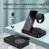 4 in 1 Wireless Charger Stand Pad For iPhone 14 13 X Samsung Apple Watch  Airpods iWatch Foldable  Fast Charging Dock Station