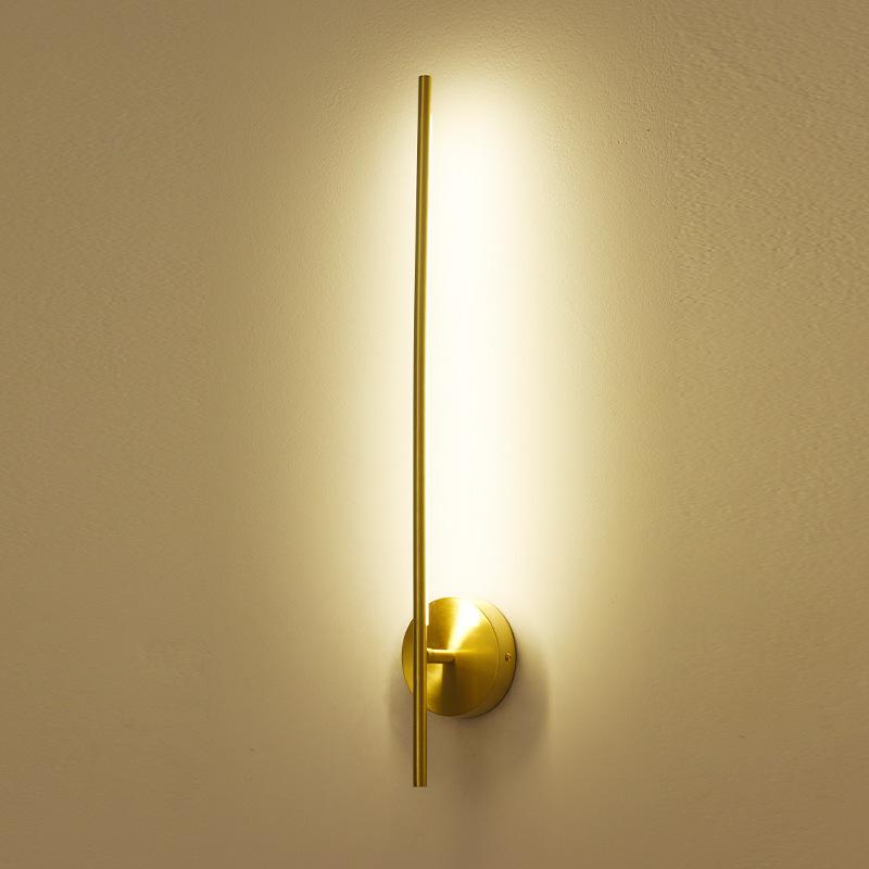 Nordic All-Copper Modern Wall Light for Vanity, Bedside, Living Room, or Aisle.