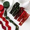 Velvet Snowflake & Elk Bow for DIY Gift Box or Christmas Tree Decoration