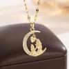 Moonlit Heart Luxurious Diamond Necklace - Women’s Versatile Clavicle Chain