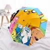 Adventure Time  Pattern, Automatic Folding Umbrella, Portable and Foldable Design, 8 Ribs, a Christmas or Birthday Gift.