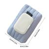 Quilted Stripe Fabric Wipes Pouch Durable Polyester Car Organizer With Flip Top For Wet Tissues Storage
