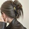 Retro Hair Clip for Women Acrylic Gold Letter Hair Claws Clips Trendy Cross Hairpin Korea Hair Accessories Girls Head Wear