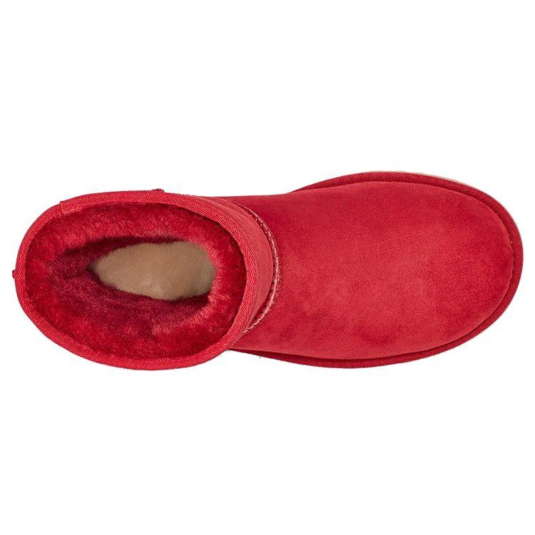 UGG Classic Short Suede Warm Durable Non-Slip Comfortable Plush Mid-Calf Snow Boots Women Boots Red 1016223-KSS