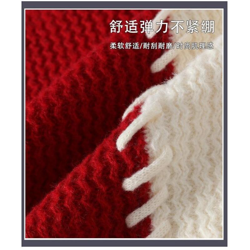 Men S Spliced Thick Knitted Pullover Casual Winter Sweater
