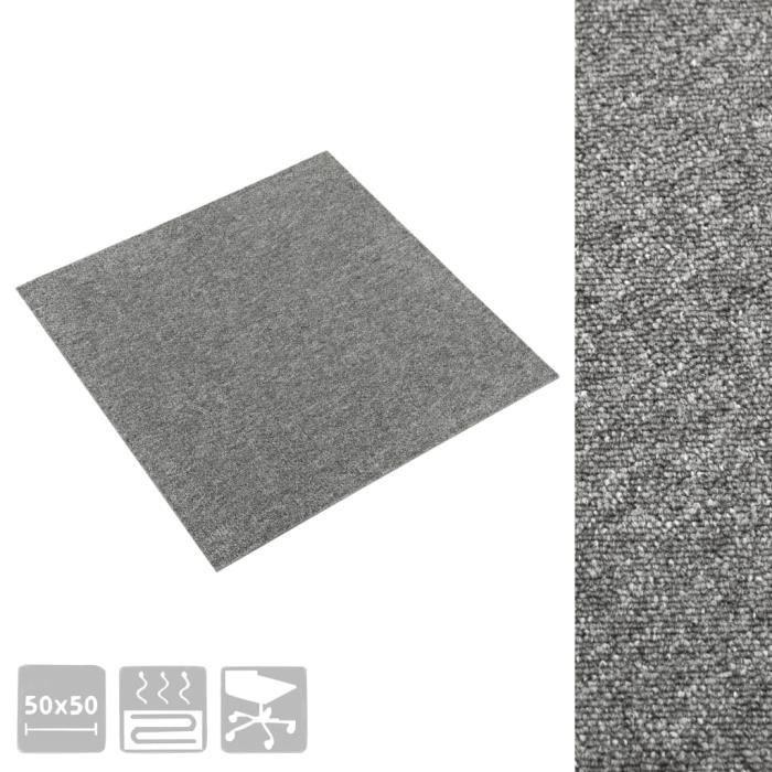 Dalles de tapis de sol - vidaXL - 20 pcs - 50x50 cm - 5 m² - Gris