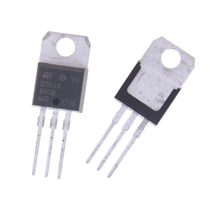 10Pcs Bta16-600B 16A/600V To-220 Triode Brand