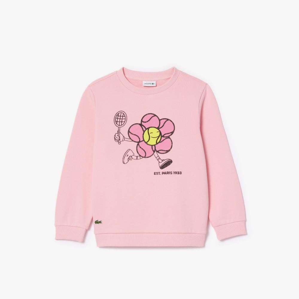 Lacoste Boys' Tennis Ball Graphic Long-sleeved Sweatshirt SJ2456-54N7SY