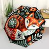 1pc Fox Art Design Pattern Automatic Umbrella Is Fashionable and Good-Looking, Suitable for Travel and Daily Use.A044