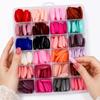 PUJI 576PCS Press On Nails Set – 24 Colors Short Fake Acrylic Nails, Reusable Full Cover Artificial Nail Tips for Women & Girls