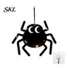 Halloween Home Decorations Pumpkin Hanging Decor, Non-Woven Ghost Ornament with Light String, Spooky Party Door Wall Decor for Scene, Trick