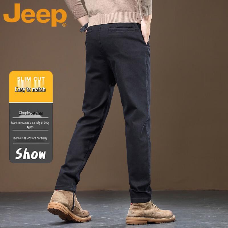 JEEP Men s Straight-Leg Casual Trousers 33