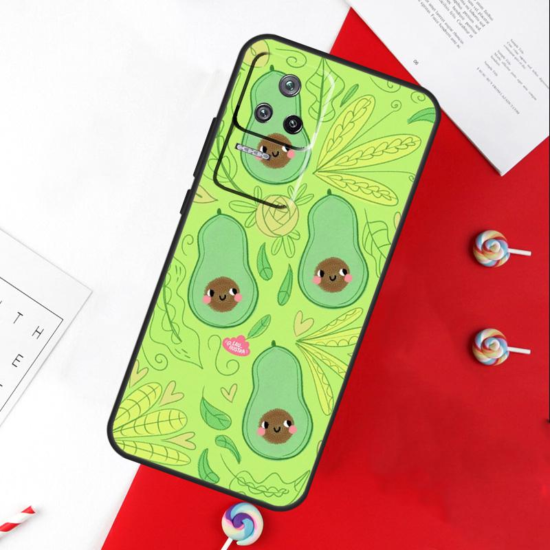 Cute Avocado Collage Cover For Xiaomi 15 Ultra 13 14 11T 12T 13T 14T Pro POCO X7 Pro X3 X5 X6 M6 F5 F6 Pro Case