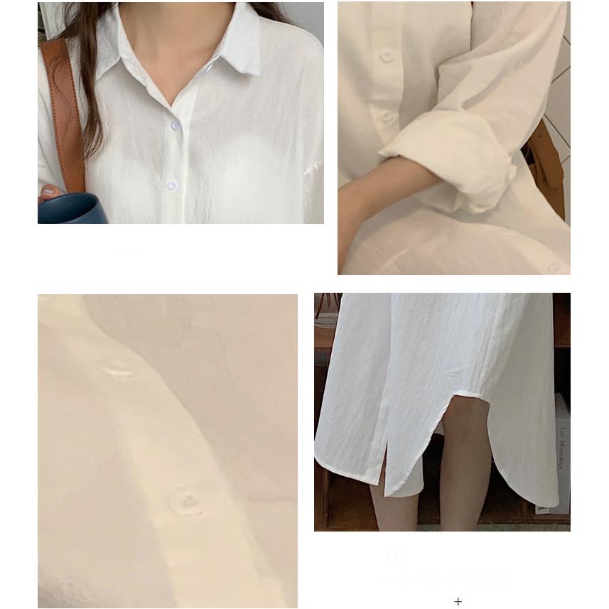 S-2XL Cotton Summer Shirt Dress Pink Evening Vintage Dress Party Oversize Long Beach Women Dresses Loose Robe