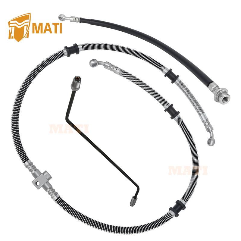 M MATI Front Brake Hose Line Pipe Kit For Yamaha Grizzly 450 20011-2014 5ND-F5872-10-00 1CT-F5873-10-00 1CT-F5871-00-00
