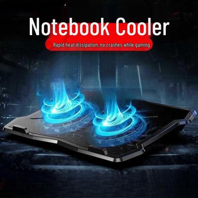 Silent Gaming Laptop Cooler with Exhaust Fan and Stand for Notebooks