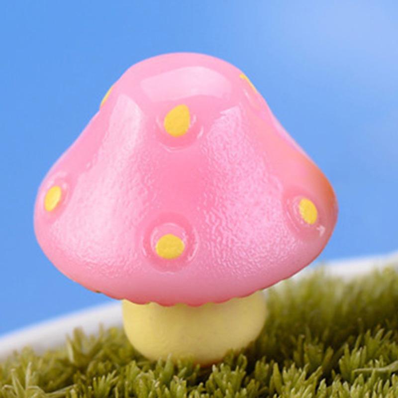 

Смола Гриб Сад Бонсай Миниатюрный Ландшафтный Дизайн Украшения Украшения Default розовый