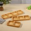 Natural Bamboo Bamboo Food Platter Divided Divided Fruit Dishes  Dining Area