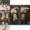 Elegant Summer Hemp Ladies Peep Toe Rope Wedge Sandals With Buckle Ankle Strap