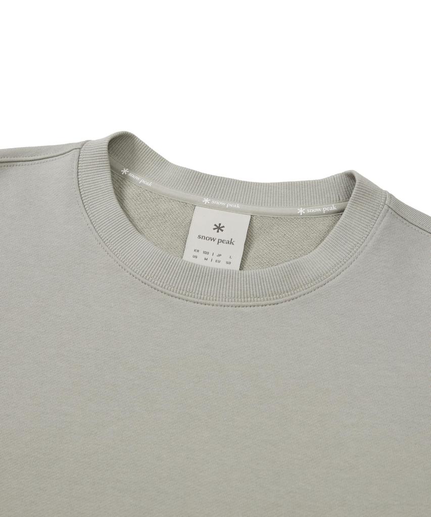 Snow Peak Jersey Basic Sweatshirt, Size L, GS-S25SMFHT50, Perfect for Camping, Outdoor Activities, and Festivals.