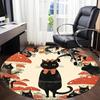 1PC Mystical Cats Office Round Area Rug, Indoor Mat Suitable For Office, Under Office Chairs Bedroom Living Room Home Decor, Room DecoT1223088