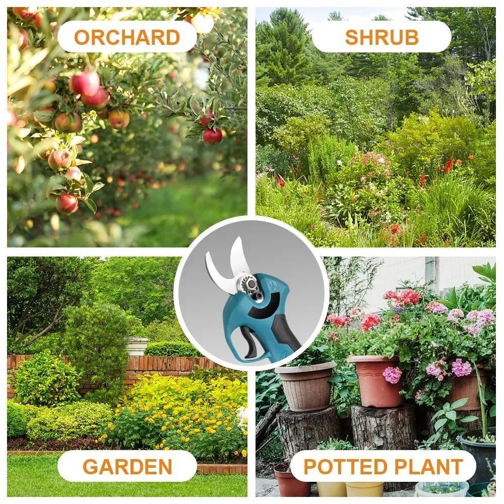 4-biegowe bezszczotkowe elektryczne sekatory akumulatorowe ręczne do sadu, krzewów, przycinania gałęzi drzew