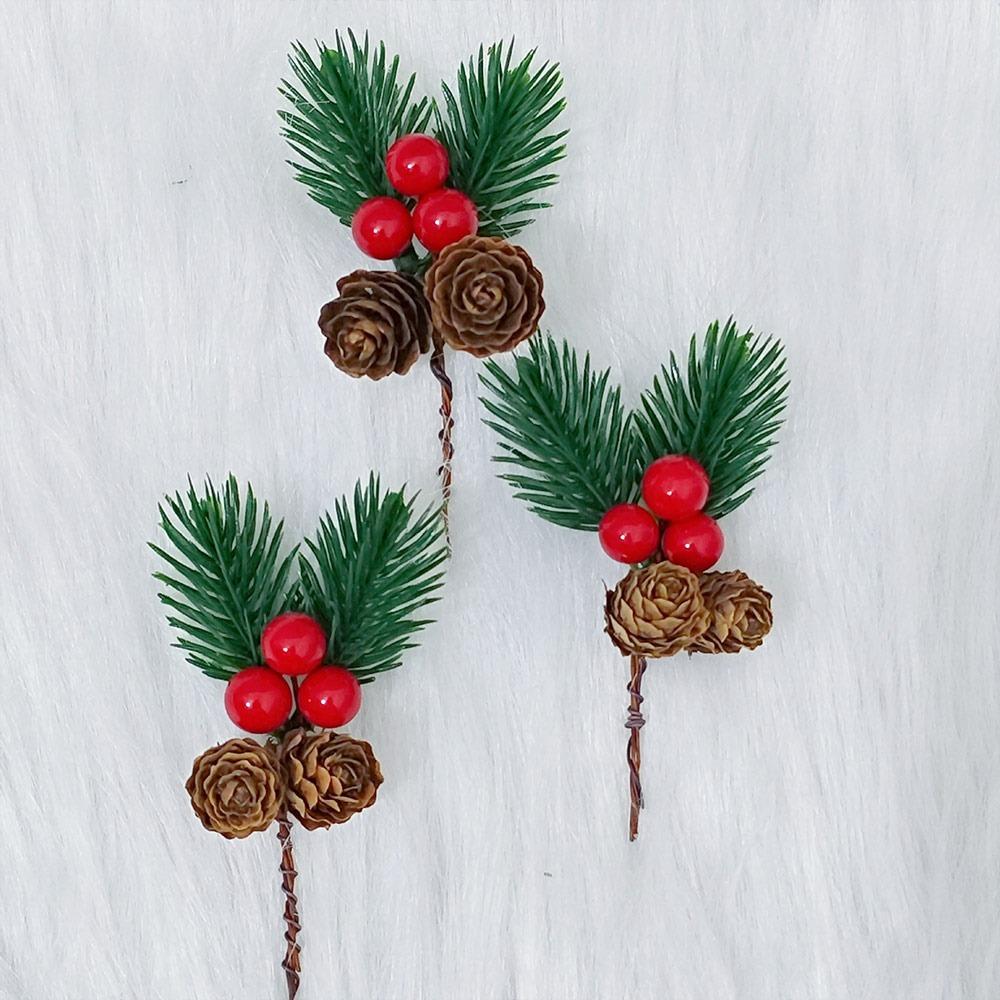 10PCS DIY Christmas Ornament Pine Cone Xmas Gift Box Decor Christmas Pine Cone  Party Supplies