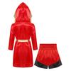 Komplettes Boxoutfit für Kinder: Offener Kimono mit Gürtel & Shorts mit Seitenschlitz, Halloween Cosplay & Sportliches Rollenspielkostüm