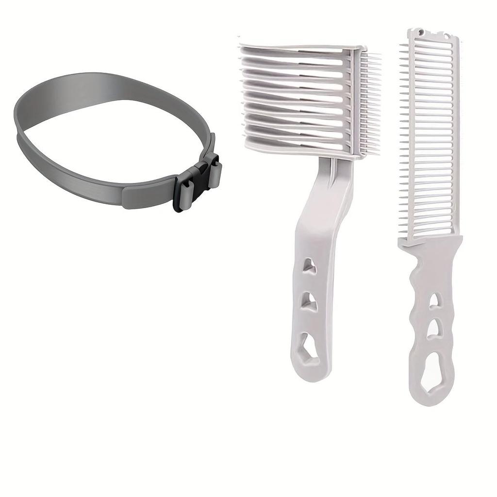 Positioning Hair Cutting Comb Hair Styling Silicone Hair Cutting with Hair Holes Extreme Hand Push Oil Head Hair Cutting Comb