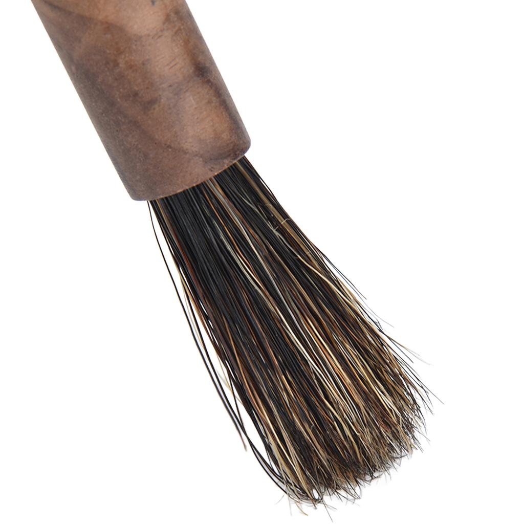 Coffee Grinder Cleaning Brush with Boar Hair and Walnut Wood Handle, Compact and Brush for Dusty Coffee Grinder Blades and Difficult Corners