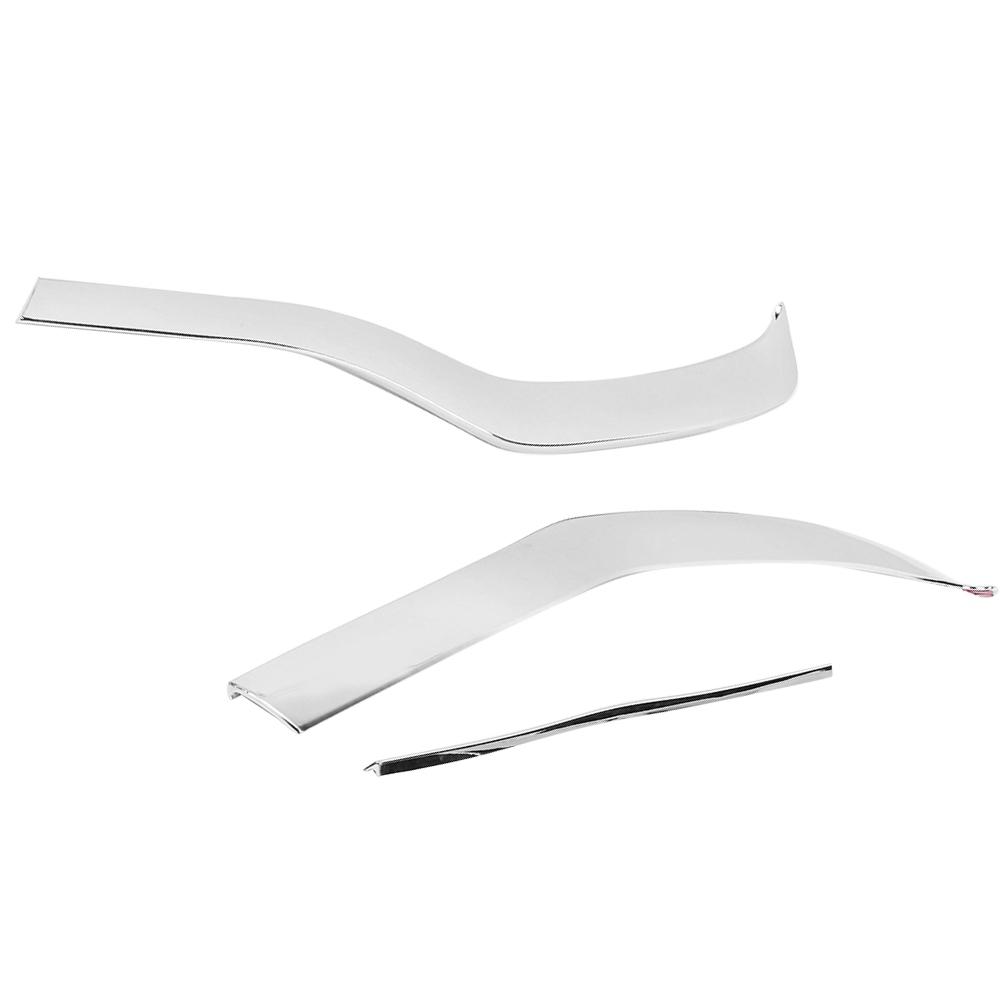 3pcs ABS Chrome Front Bumper Plate Fit For Benz E Class W213 2016 2019 Car Accessories