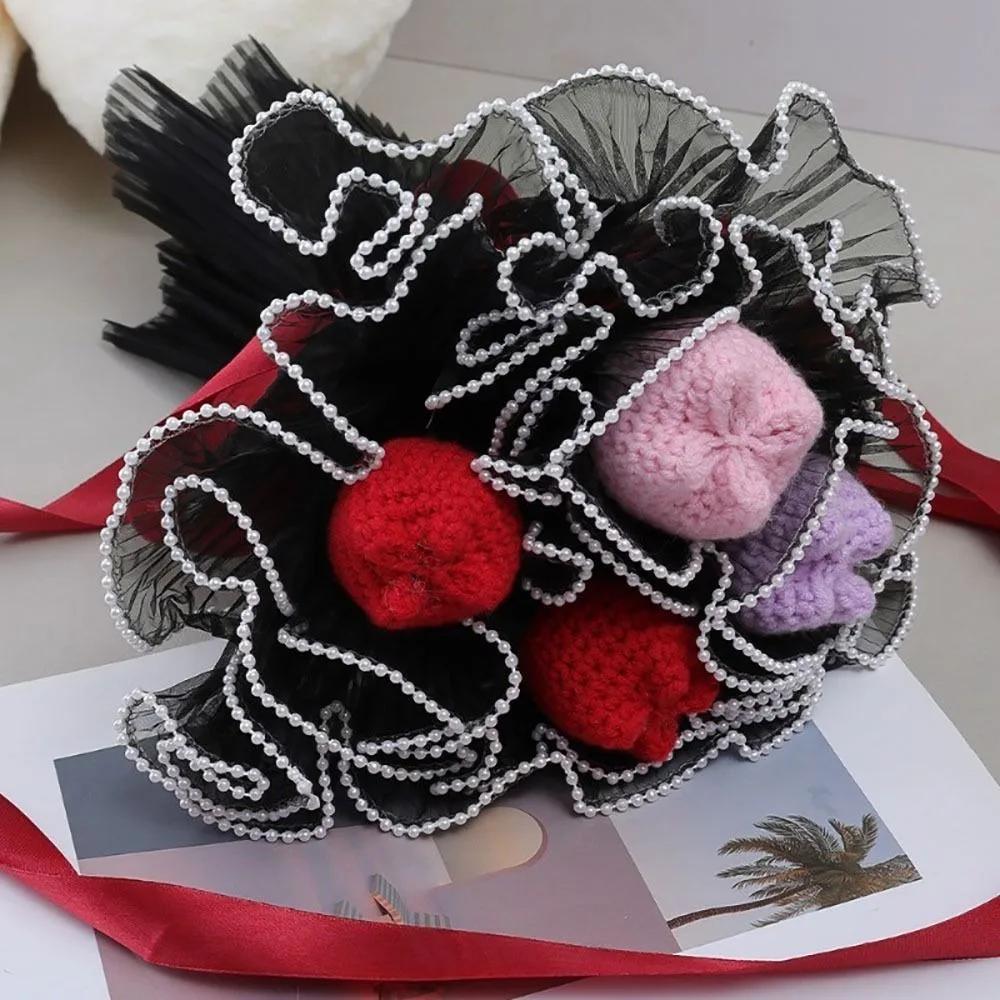 Pearl Lace Flower Wrapping Cloth Handmade Bouquet Wave Yarn Gift Wrapping Mesh Florist Romomatic Roll Gift Packaging Paper