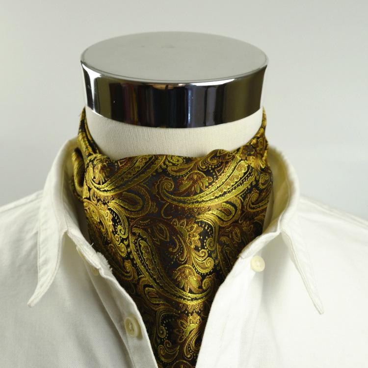 Herren Seide Gestreift Gepunktet Doppelseitiger Mode Schal