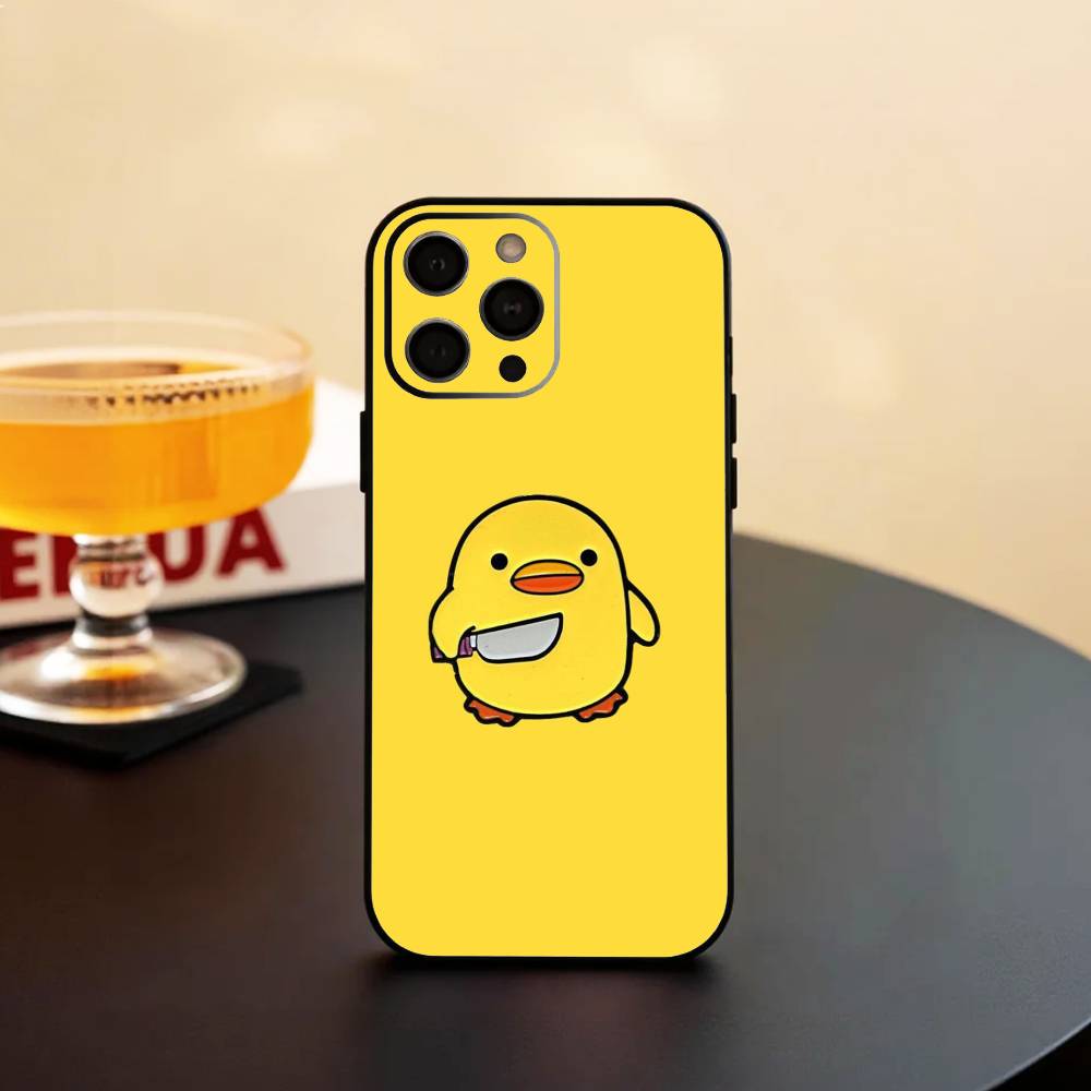 Adorable Yellow D-Duck   Phone Case Silicone Soft For IPhone 17 16 15 14 13 12 11 X XR Plus Pro Max Plus
