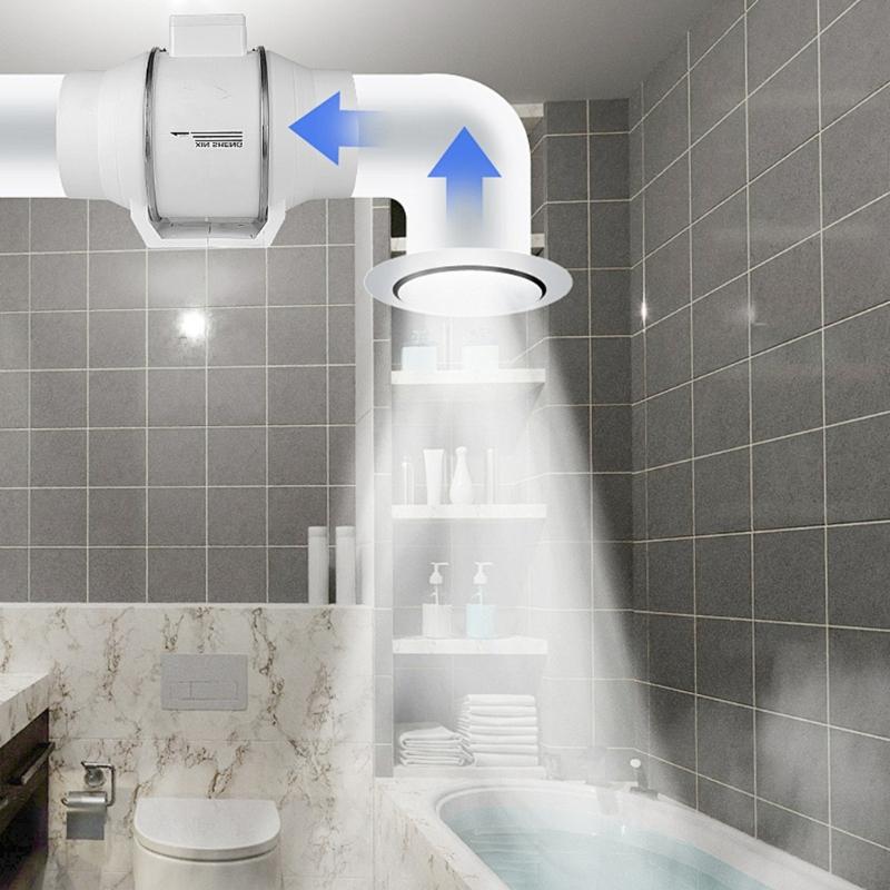 Inline Kanalfläkt Ventilation Utsug Förstärkare Fläkt Filter Kanal Kit 12W Utsugsfläkt För Hushåll Utomhus
