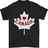 Canada Heart Canadian Flag Unisexs TShirt 100 Cotton