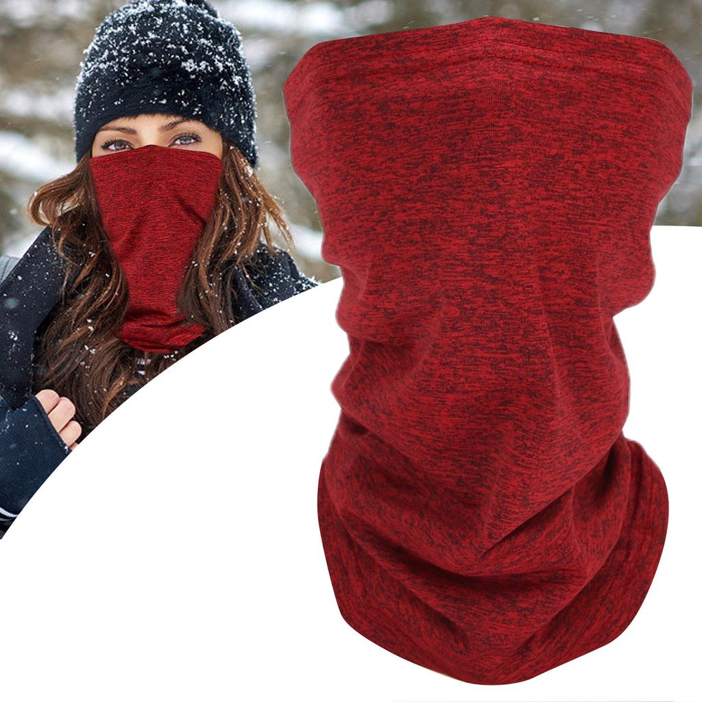 Multi Functional Breathable Face Scarf Elastic Soft Washable Headband Wristband Hairband(Red )