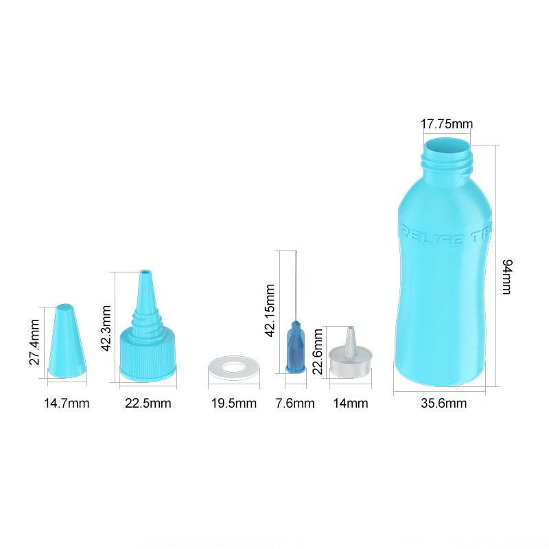 New 1 Set TB2 50ML Phone Repair Squeeze Bottle With Needle TB1 Empty Plastic Bottle For Alcohol Soldering Flux Rosin Dispenser