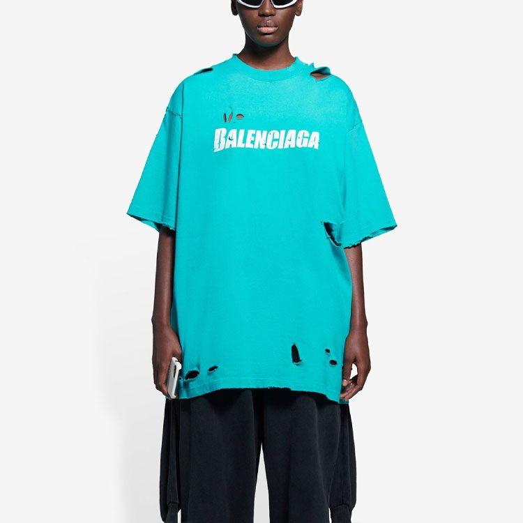 Balenciaga Caps Destroyed Flatground T Shirt 651795TKVB84661