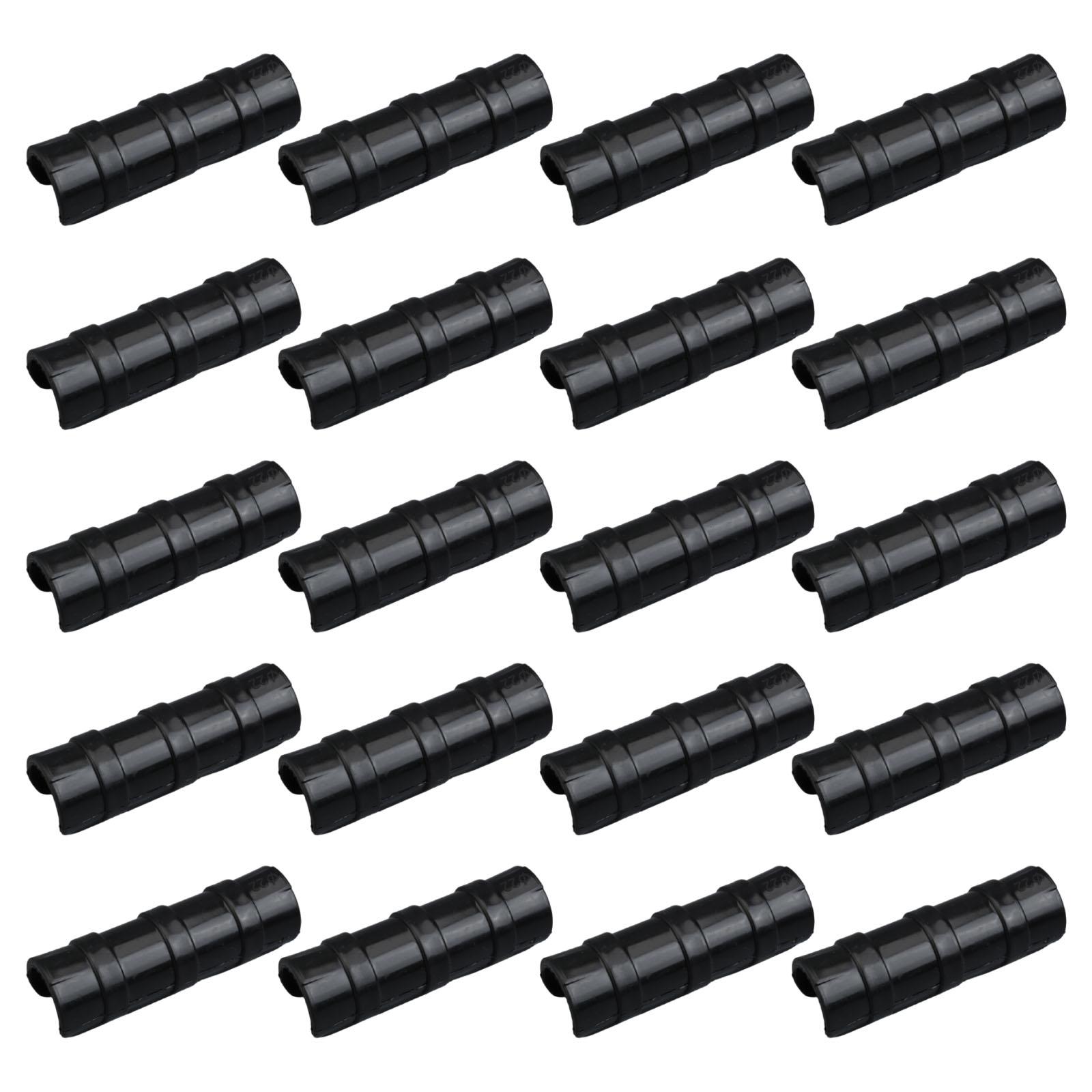 

Greenhouse Frame Pipe Clamps 20x for Film Attachment and Row Cover Netting Tunnel Hoop Clips Weather Resistant Plastic 20mm