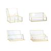 Professional Glass Business Card Holder Stand Metal Office Name Card Display Stand  Businessmen
