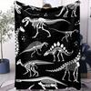 Roaring Softness Dino Print Blanket Warm Comfortable Flannel Blanket Suitable for Bedrooms,Sofas, Beds,Chairs