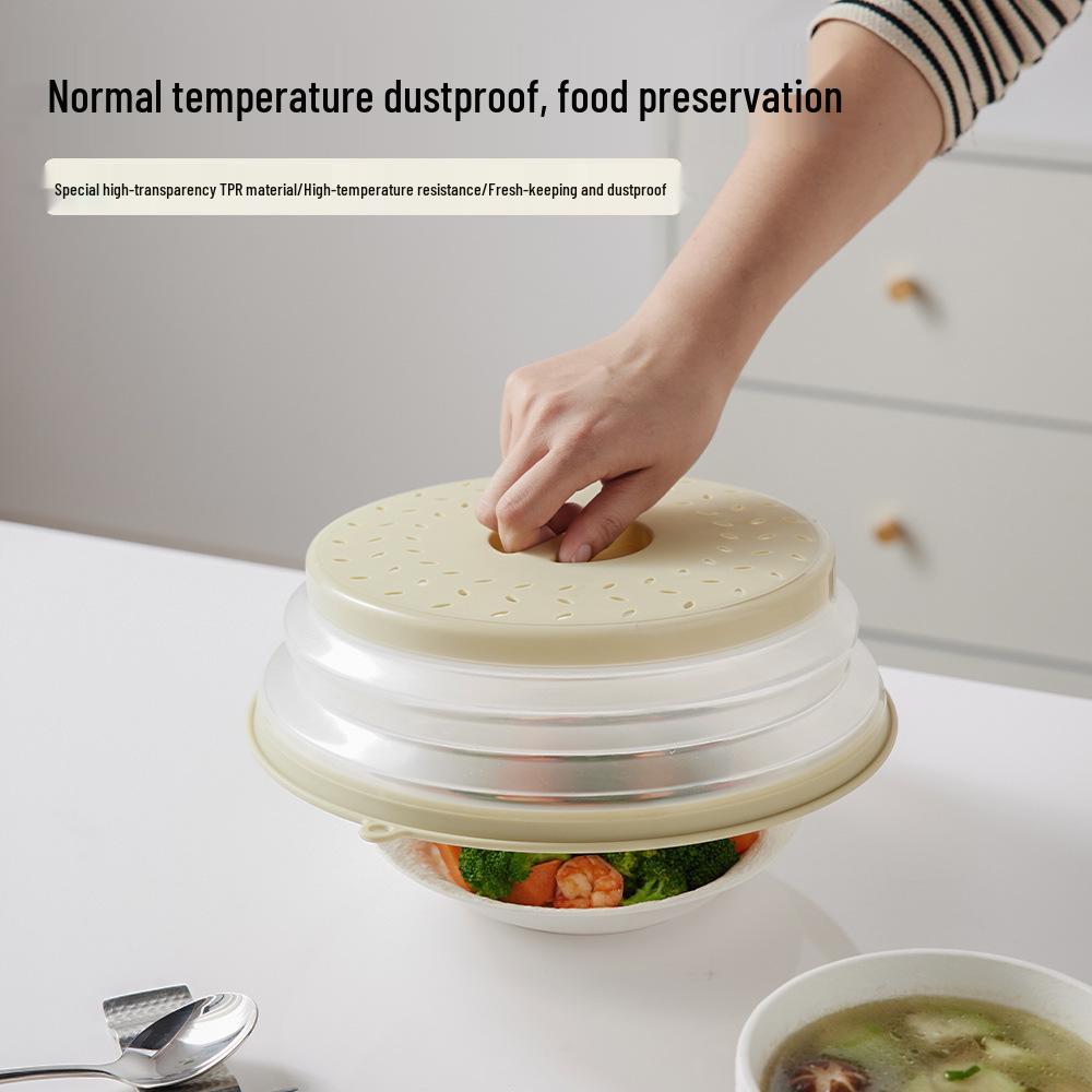 Wielofunkcyjna silikonowa pokrywka do podgrzewania w mikrofalówce i chroniąca przed pryskaniem, składana