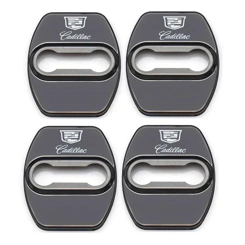 4pcs Car Door Lock Cover Protection Stickers for Cadillac CTS Escalade ATS Auto Interior Decal Replacement Logo Accessories