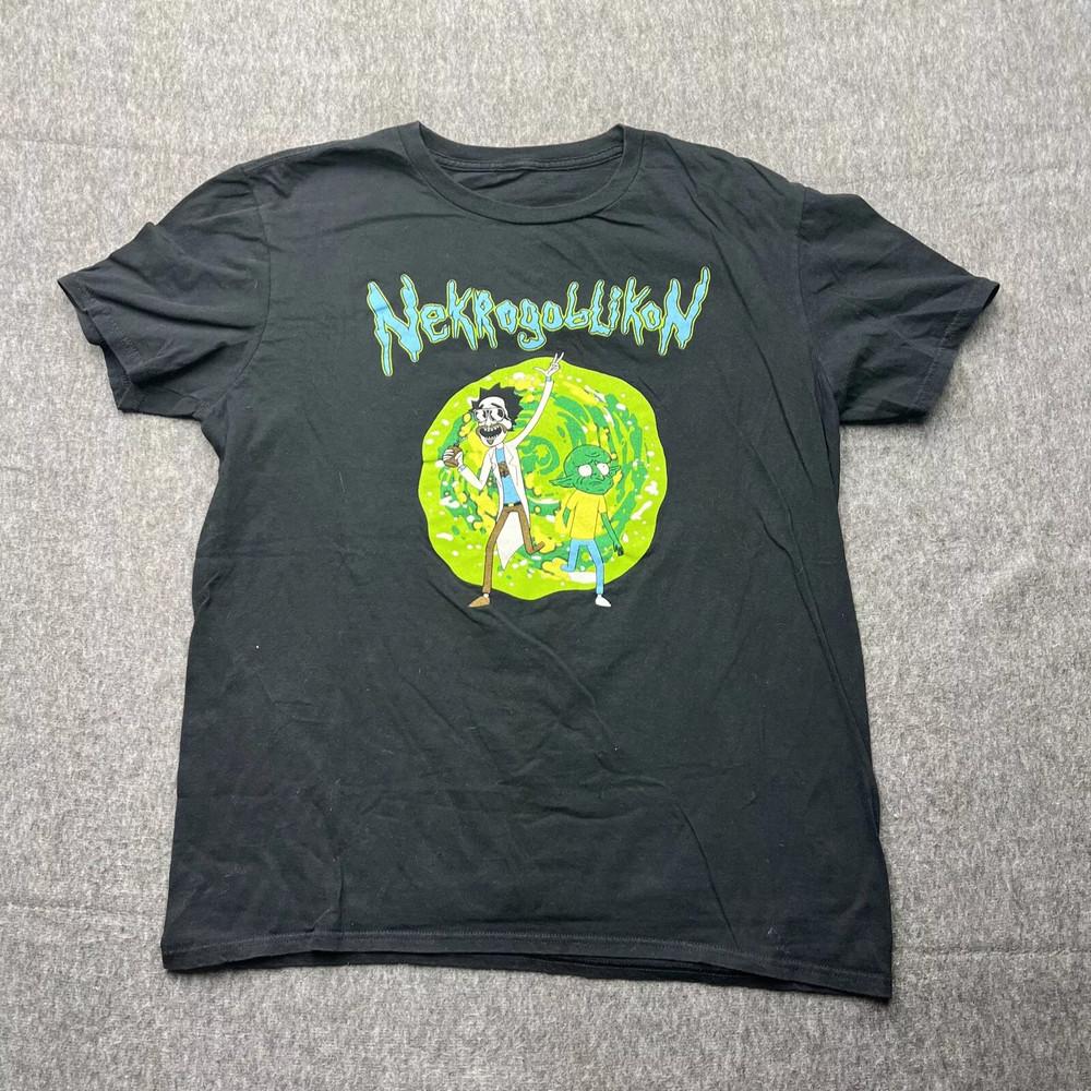 Nekrogoblikon John Goblikon Rick And Morty Футболка Черная Все Размеры S-5XL Унисекс Футболка XXXXL