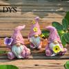 Garden Gnome Statues for Outdoor Decor Halloween Resin Statue, Spring Butterfly Bird Flower Macaron Color Gifts Figurine Patio, Hand Painted