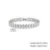 Tennis Bracelet for Women Silver Plated Cubic Zirconia Link Non-tarnish Waterproof Chunky Chain Hip-hop Jewelry Jewelry